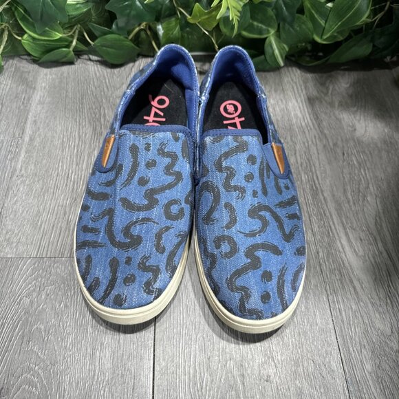 OLUKAI Blue Printed Casual Slip On Kahu Pow Wow Sneakers Mens 8.5 main image 7